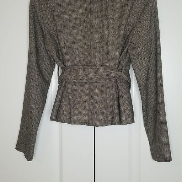 Ann Taylor LOFT Double-Breasted Herringbone Career Jacket - Picture 8 of 9